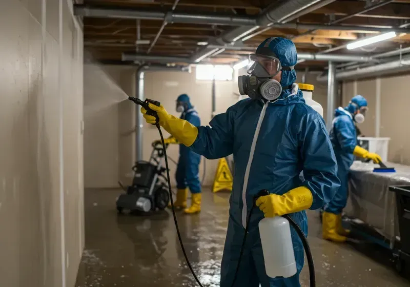 Basement Sanitization and Antimicrobial Treatment process in Burke, SD